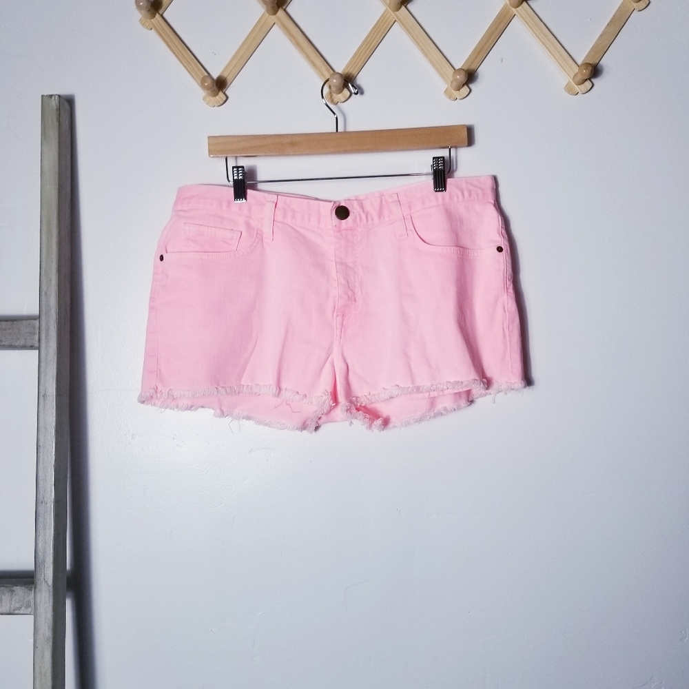 CURRENT/ELLIOTT NEON CORAL COLOR SHORTS SIZE 32